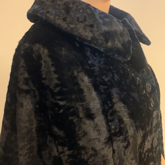 Vintage Niccolini Black Crushed Velvet Gothic Cape Women’s Size S - Picture 10 of 17